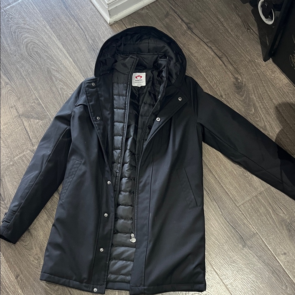 Appaman Black Hooded Puffer Coat